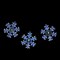 Northlight LED Cascading Snowflake Christmas Lights - White and Blue - 32" Black Wire - 3ct